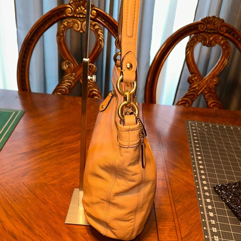 Coach Tan Leather Shoulder Bag